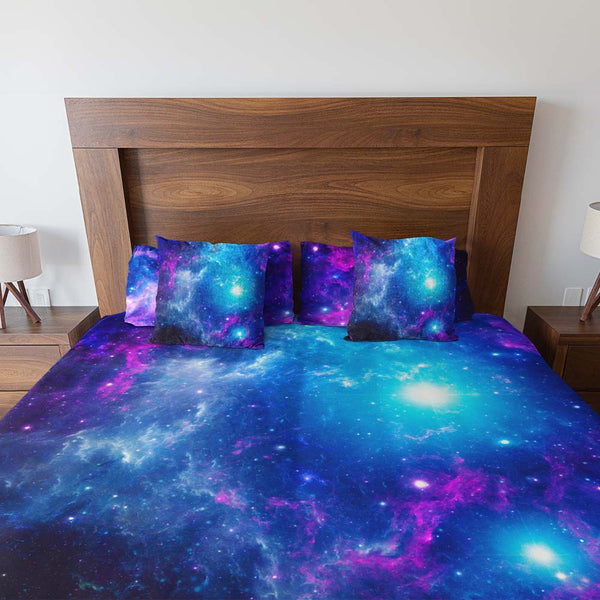 Blue Nebula Galaxy Blue Nebula Galaxy Quilt Cover Set