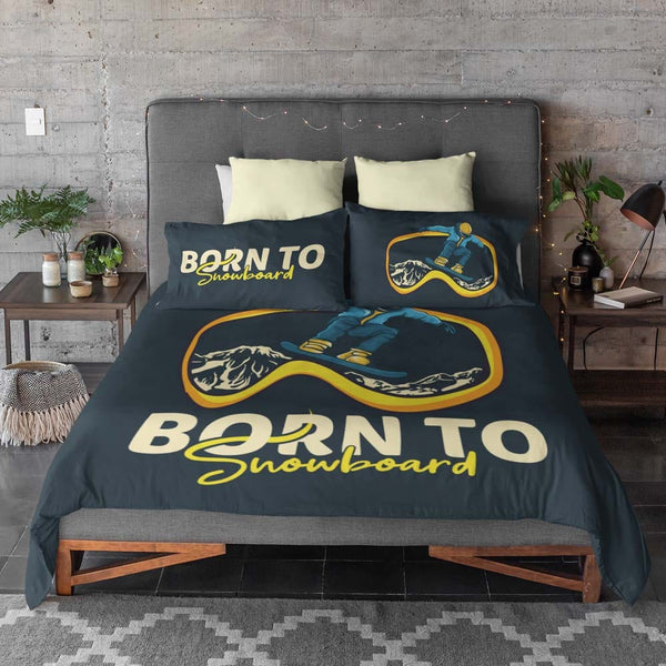 Snowboard Born To Snowboard Quilt Cover Set