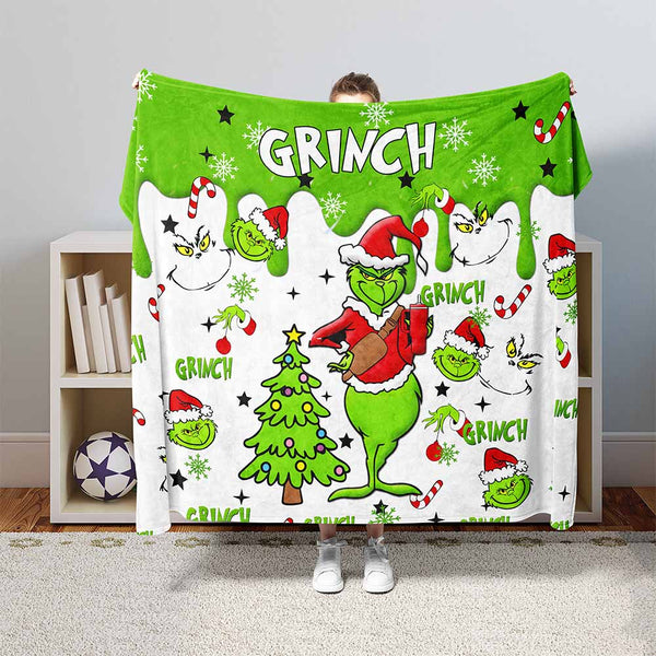 Personalised Grinchmas Personalised Squiffy Minky Blanket