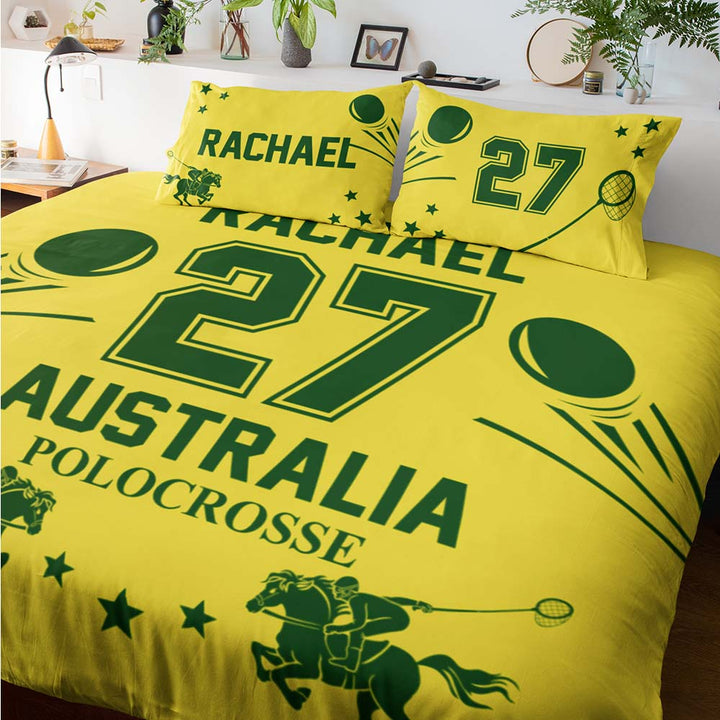 Personalised Polocrosse Australia Personalised Quilt Cover Set