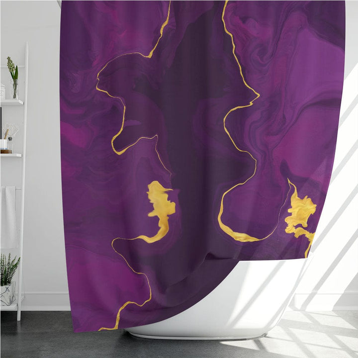 Marble Purple Marble Shower Curtain