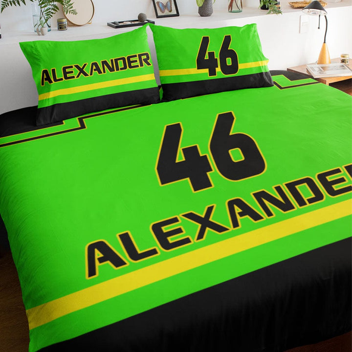 Personalised Race Car Style Personalised Quilt Cover Set