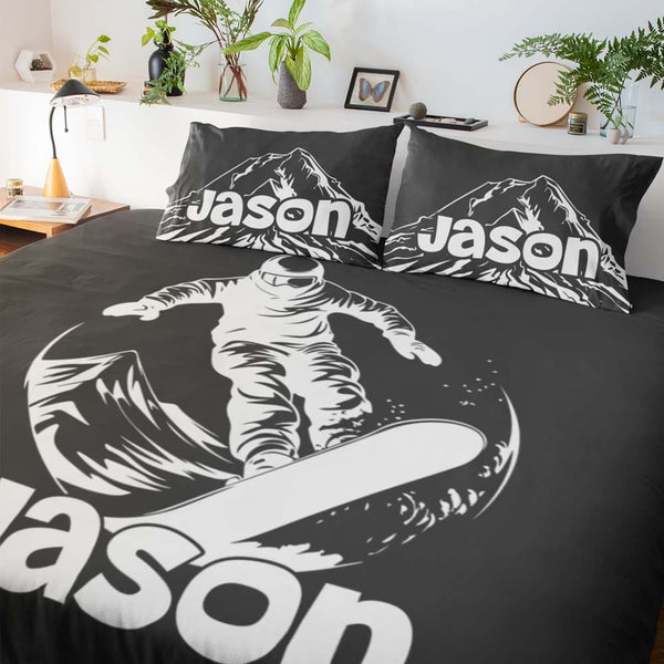 Personalised Snowboarding Personalised Quilt Cover Set