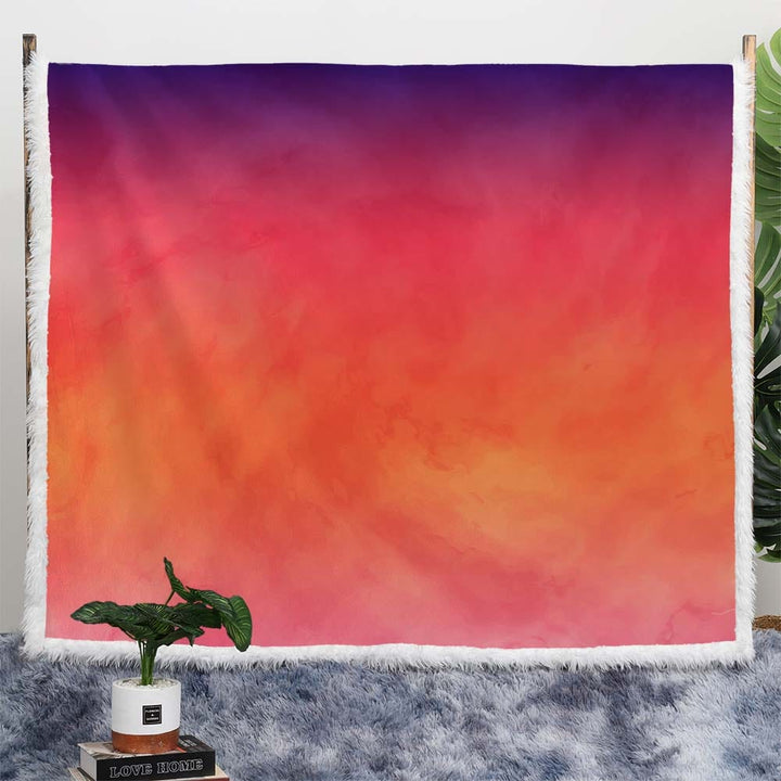 Ombré Plush Sherpa Blankets Sunset Ombré Blanket