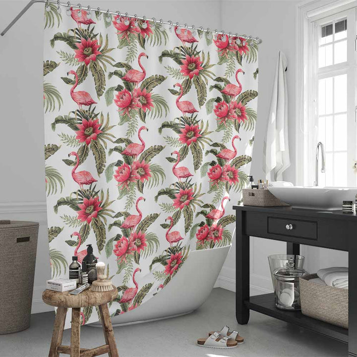 Vintage Flamingo Vintage Flamingo Shower Curtain