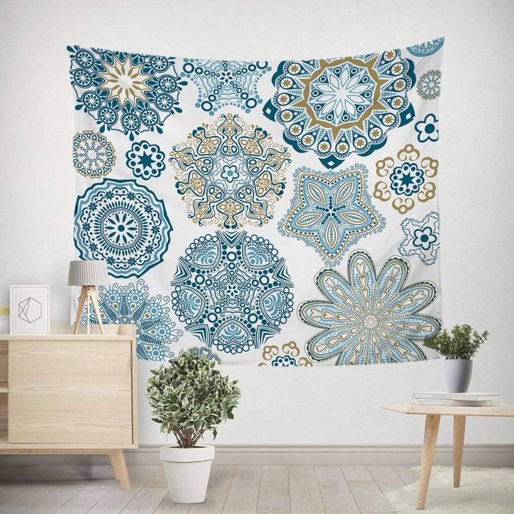 Turquoise Mosaic Mandala Turquoise Mosaic Mandala Tapestry