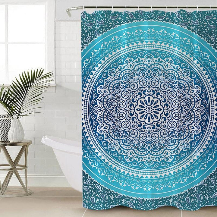 Sea Breeze Ombre Mandala Sea Breeze Ombre Mandala Shower Curtain