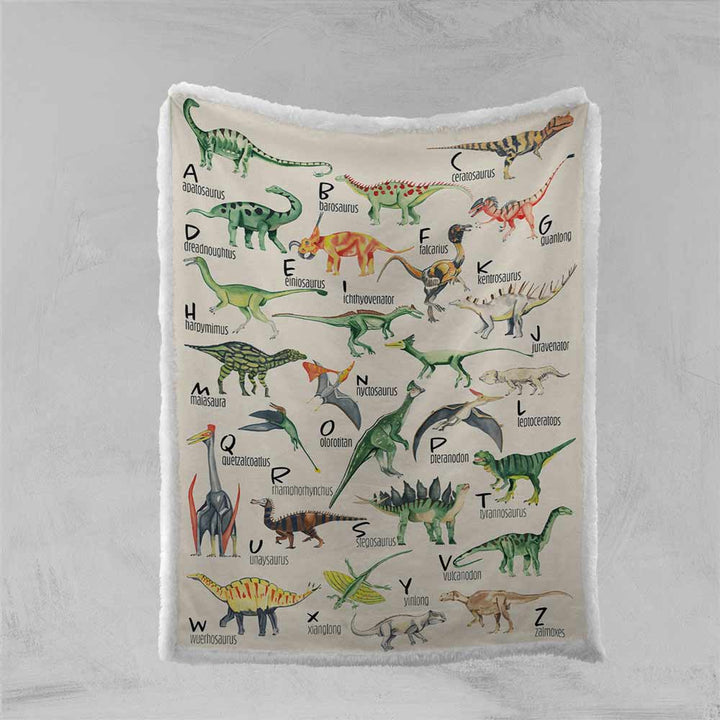 Dinosaur Alphabet Blanket-Dinosaur Alphabet-Little Squiffy