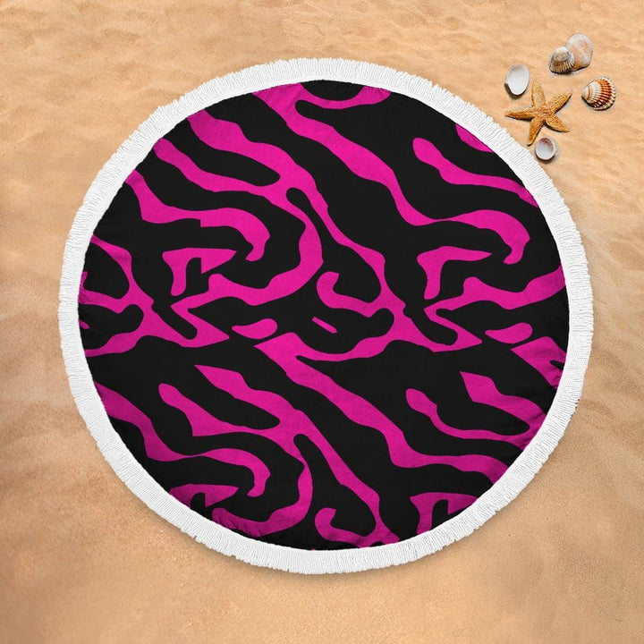 Zebra Stripes Pink Zebra Stripes Pink Lightweight Beach Towel