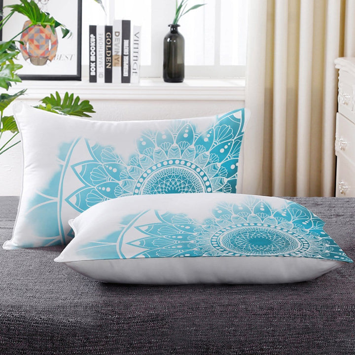 Caribbean Blue Mandala Caribbean Blue Mandala Pillow Cases