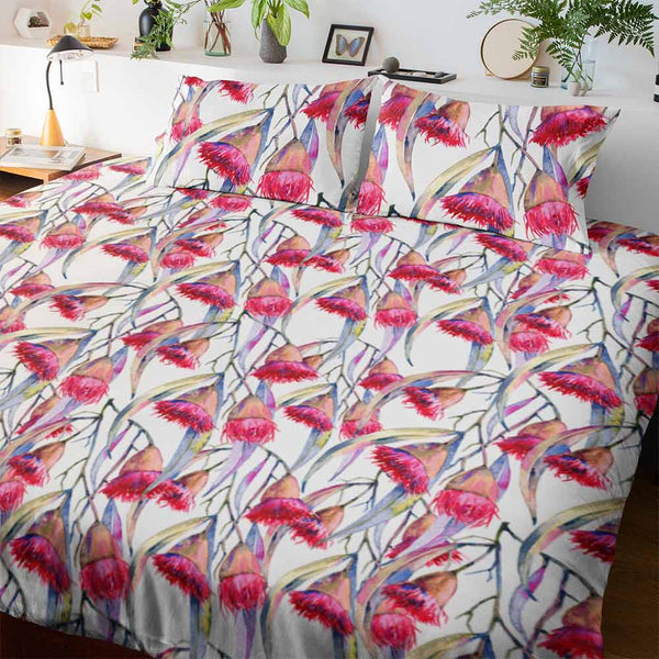 Watercolour Gumtree Quilt Cover Set-Watercolour Gumtree-Little Squiffy