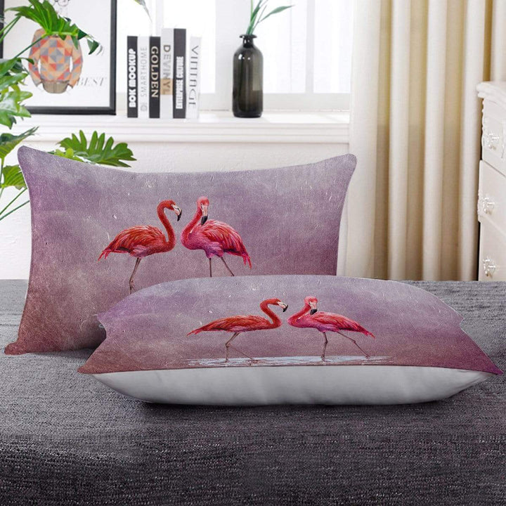 Pink Lake Flamingo Pink Lake Flamingo Pillow Cases