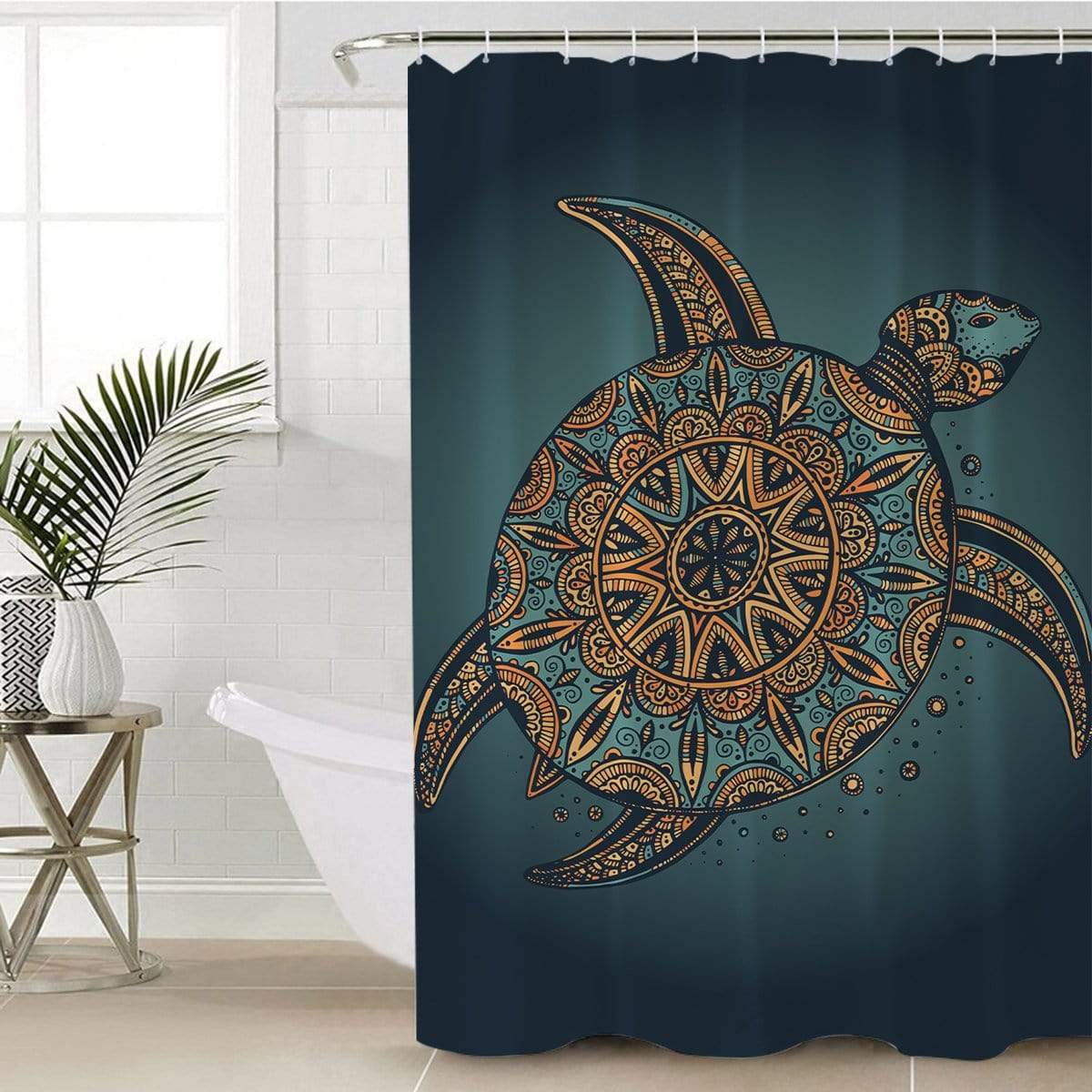 Deep Sea Turtle Shower Curtain — Little Squiffy